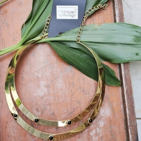 Brassy small stud choker‎  NWT - Picture 1 of 6